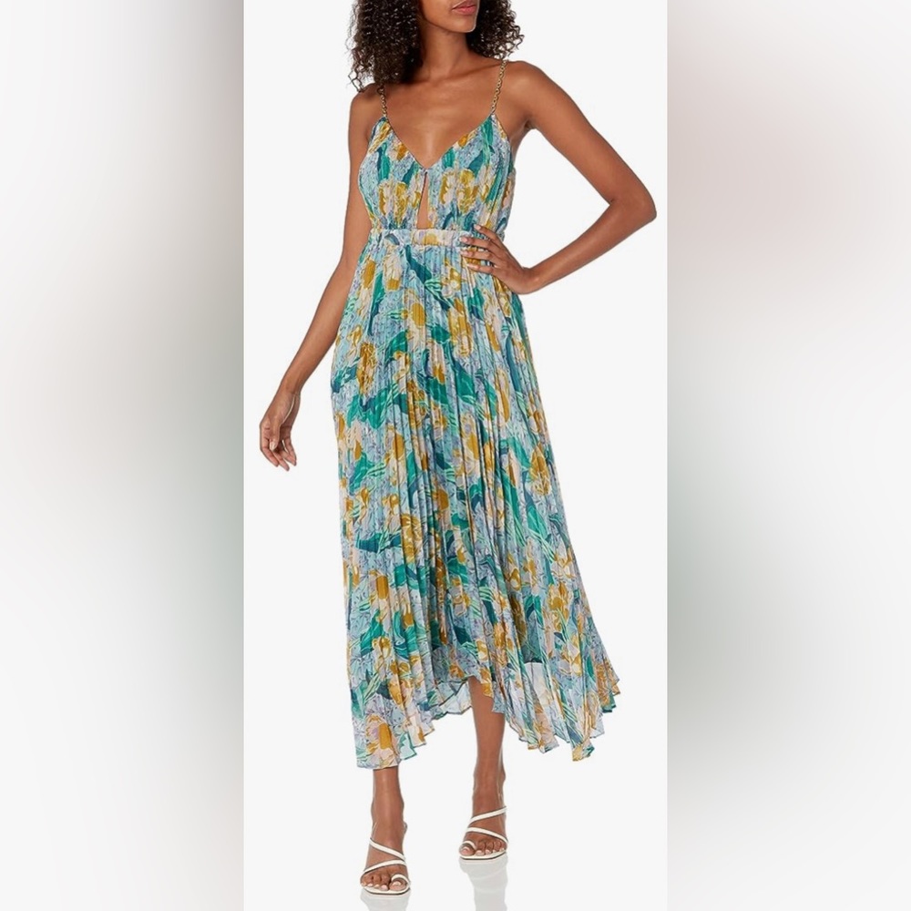ASTR the Label Pleated Loralee Dress Sz L